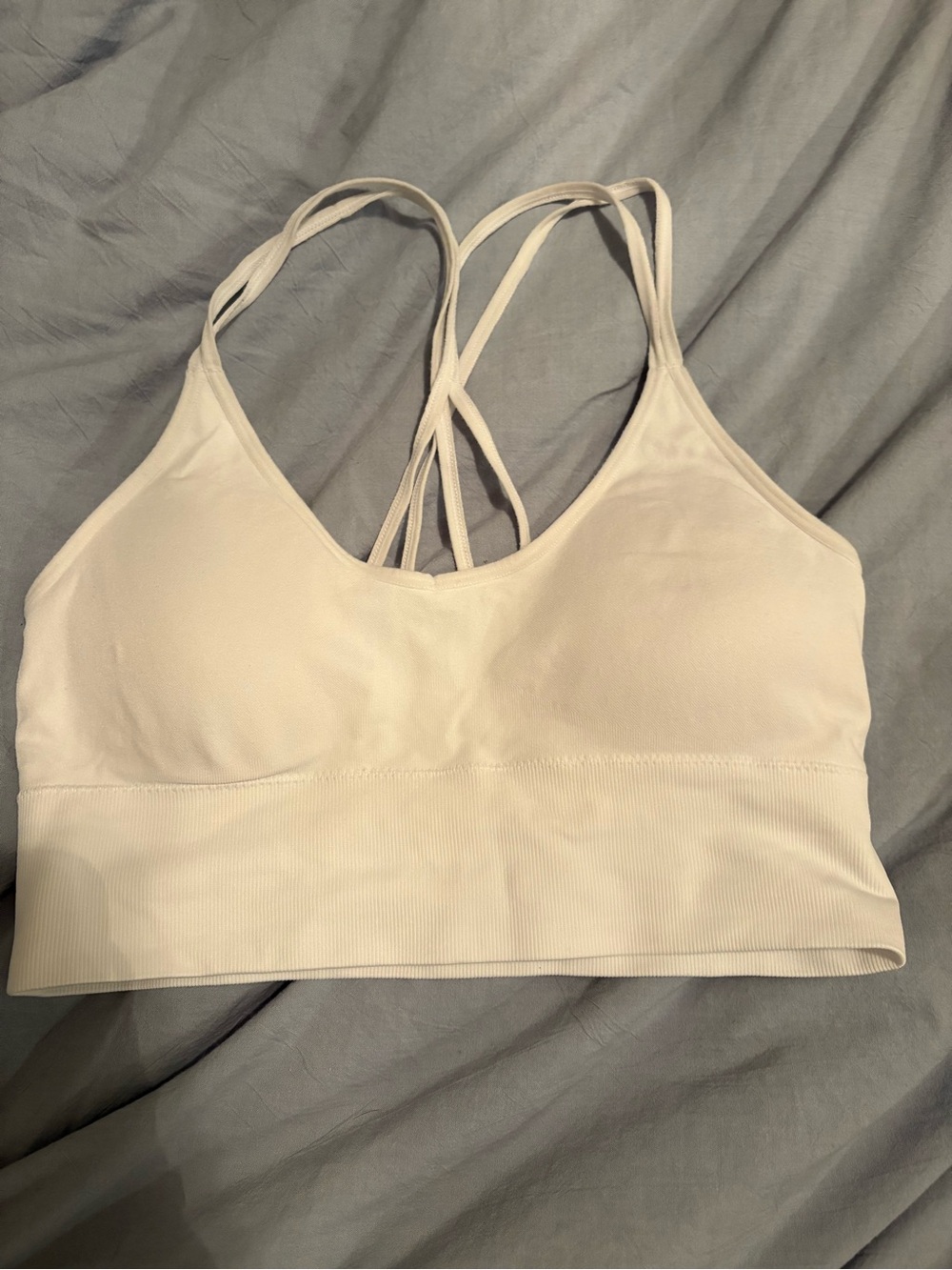 PINK Victoria's Secret Light Cream Strappy Seamless Bralette